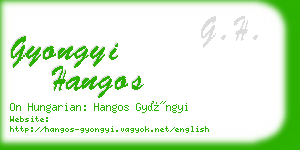 gyongyi hangos business card